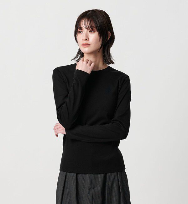 BEAUTY&YOUTH UNITED ARROWS「オーガニックコットンフライス ロングスリーブTシャツ」|Tシャツ・カットソー|BLACK