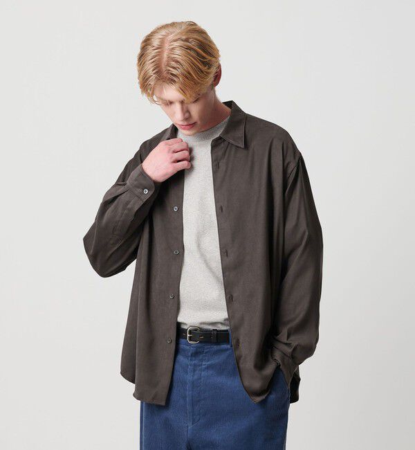 BEAUTY&YOUTH UNITED ARROWS「スエード タッチ レギュラー シャツ FORM型」|シャツ・ブラウス|