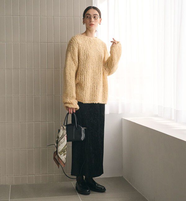 BEAUTY&YOUTH UNITED ARROWS「ベロアプリーツ タイトスカート ウォッシャブル」|タイト|