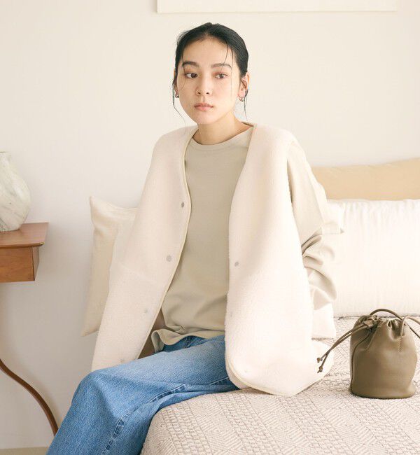 BEAUTY&YOUTH UNITED ARROWS「【WEB限定】ボア&times;フェイクムートン リバーシブルベスト」|ダウンベスト・ベスト|OFF WHITE