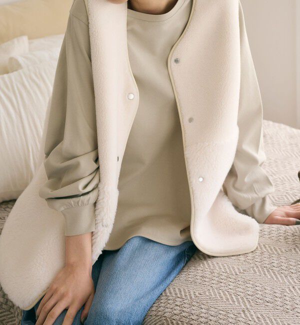 BEAUTY&YOUTH UNITED ARROWS「【WEB限定】ボア&times;フェイクムートン リバーシブルベスト」|ダウンベスト・ベスト|