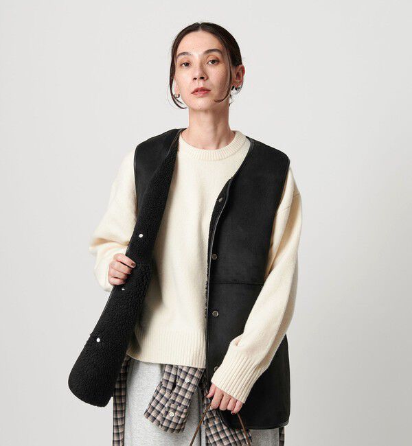 BEAUTY&YOUTH UNITED ARROWS「【WEB限定】ボア&times;フェイクムートン リバーシブルベスト」|ダウンベスト・ベスト|