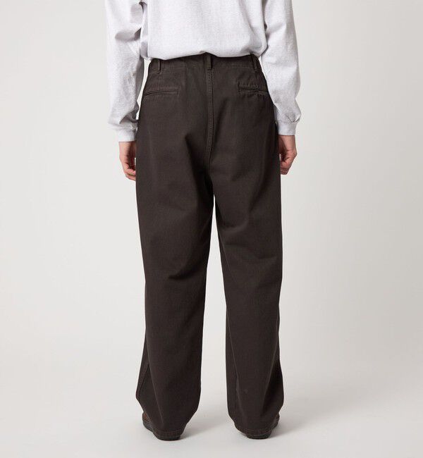 STEVEN ALAN「＜Steven Alan＞ ツイル ガーメントダイ アーミー ノープリーツ トラウザーズ」|チノ|