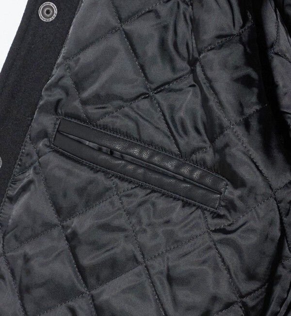 BEAUTY&YOUTH UNITED ARROWS「【WEB限定 WARDROBE SMART】ブラックメルトン レザーライク スタジャン」|ブルゾン・スタジャン|