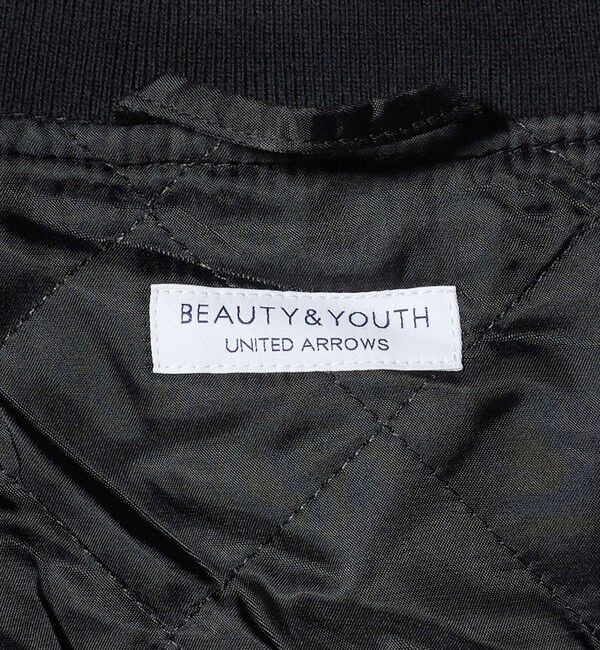 BEAUTY&YOUTH UNITED ARROWS「【WEB限定 WARDROBE SMART】ブラックメルトン レザーライク スタジャン」|ブルゾン・スタジャン|