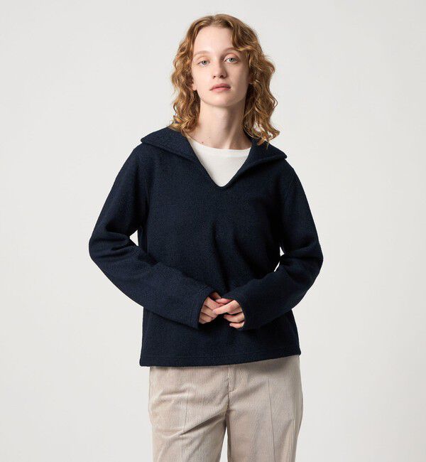 STEVEN ALAN「＜Steven Alan＞ブークレー ダンボール プルオーバー」|Tシャツ・カットソー|NAVY