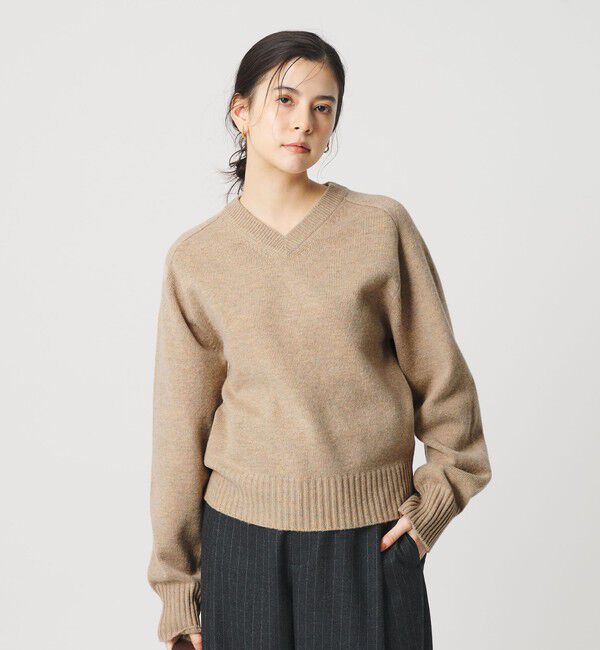 BEAUTY&YOUTH UNITED ARROWS「ウールナイロンブレンド Vネックニットプルオーバー」|ニット・セーター|