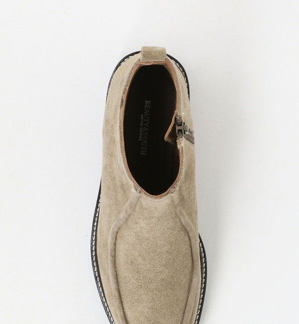 BEAUTY&YOUTH UNITED ARROWS「スエード Uチップ ショートブーツ」|ロングブーツ|