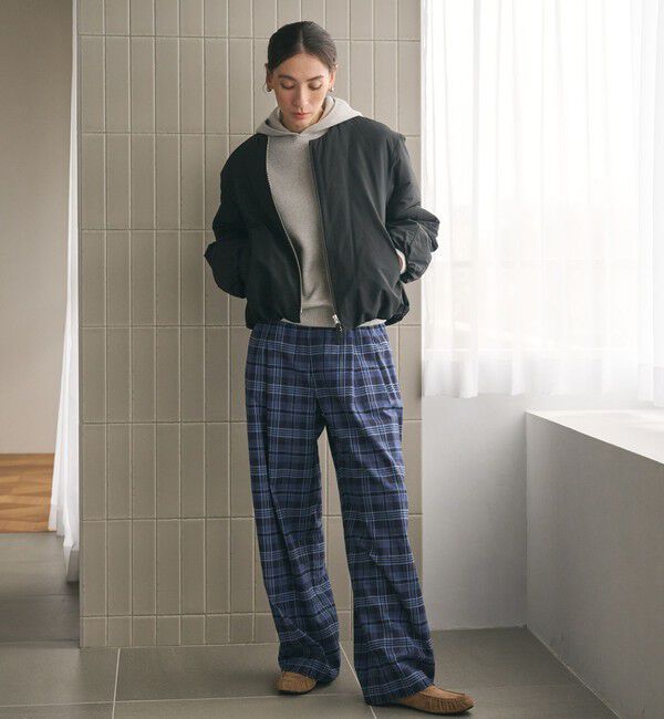 BEAUTY&YOUTH UNITED ARROWS「ポリエステルブレンド ノーカラーバルーンジップブルゾン」|ブルゾン・スタジャン|