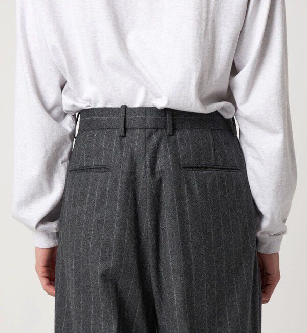 STEVEN ALAN「＜Steven Alan＞ ウール フラノ インツープリーツ ドレス トラウザーズ」|スラックス|
