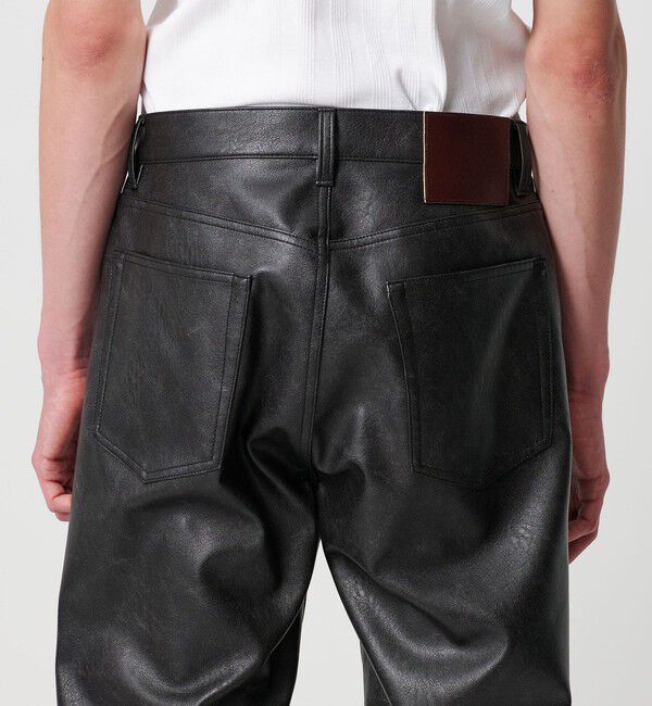 MONKEY TIME「レザーライク 5P パンツ」|チノ|