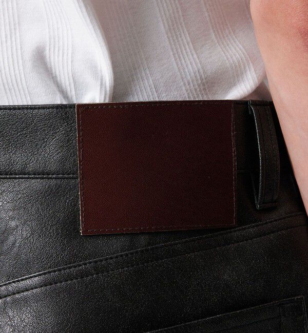 MONKEY TIME「レザーライク 5P パンツ」|チノ|