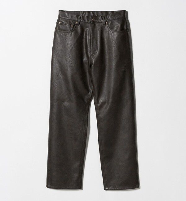 MONKEY TIME「レザーライク 5P パンツ」|チノ|