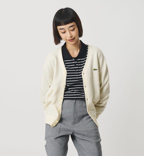 BEAUTY&YOUTH UNITED ARROWS「【別注】＜LACOSTE＞ロングスリーブニットカーディガン」|カーディガン|