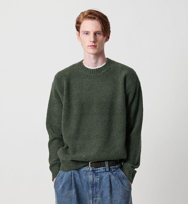 BEAUTY&YOUTH UNITED ARROWS「クリンプ コットンウール クルーネック ニット」|ニット・セーター|