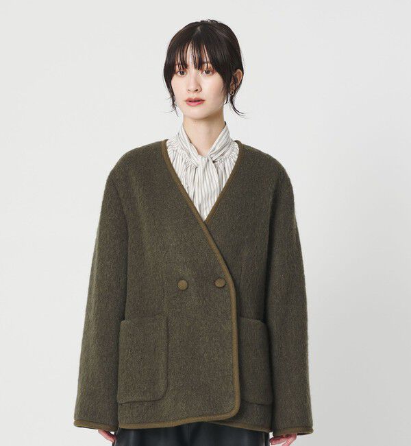 BEAUTY&YOUTH UNITED ARROWS「シャギー ノーカラージャケットコート」|ノーカラージャケット|