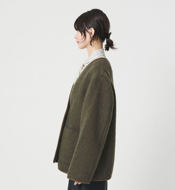 BEAUTY&YOUTH UNITED ARROWS「シャギー ノーカラージャケットコート」|ノーカラージャケット|