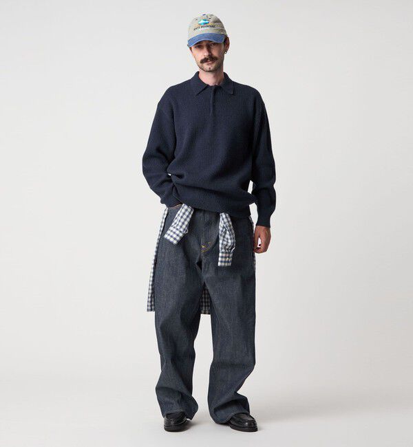 STEVEN ALAN「＜Steven Alan＞ オーストラリアンラムズウール ポロカラー ニット NARROW」|ニット・セーター|