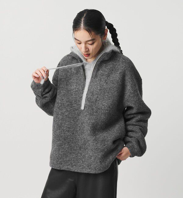 BEAUTY&YOUTH UNITED ARROWS「ハーフジップ エルボーパッチ プルオーバー」|Tシャツ・カットソー|