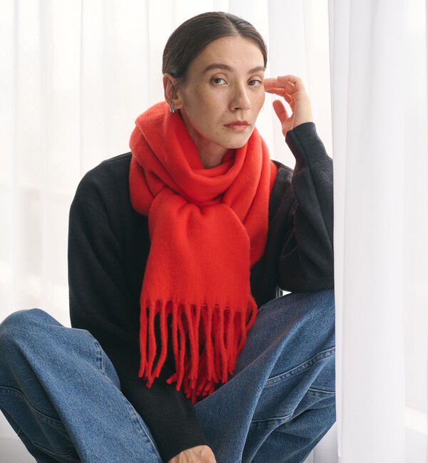 BEAUTY&YOUTH UNITED ARROWS「ブークレ マフラー」|マフラー|RED