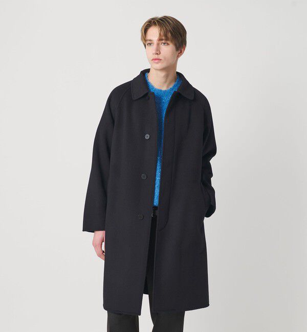 BEAUTY&YOUTH UNITED ARROWS「ショートビーバー リバー コート」|ステンカラーコート|NAVY