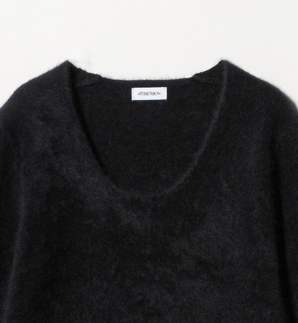 ATTISESSION「＜ATTISESSION＞ディープ ネック ニット トップス」|ニット・セーター|
