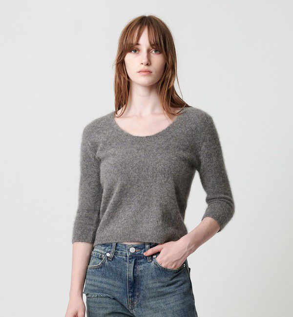 ATTISESSION「＜ATTISESSION＞ディープ ネック ニット トップス」|ニット・セーター|