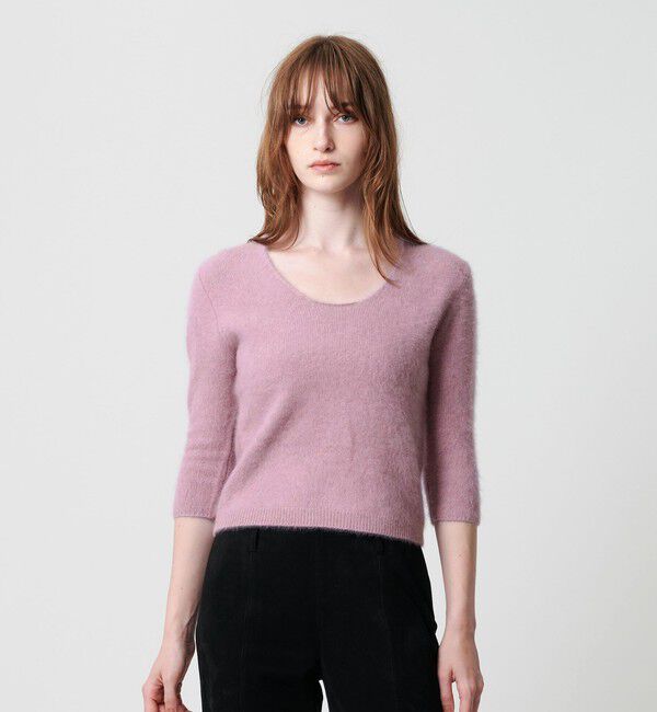 ATTISESSION「＜ATTISESSION＞ディープ ネック ニット トップス」|ニット・セーター|