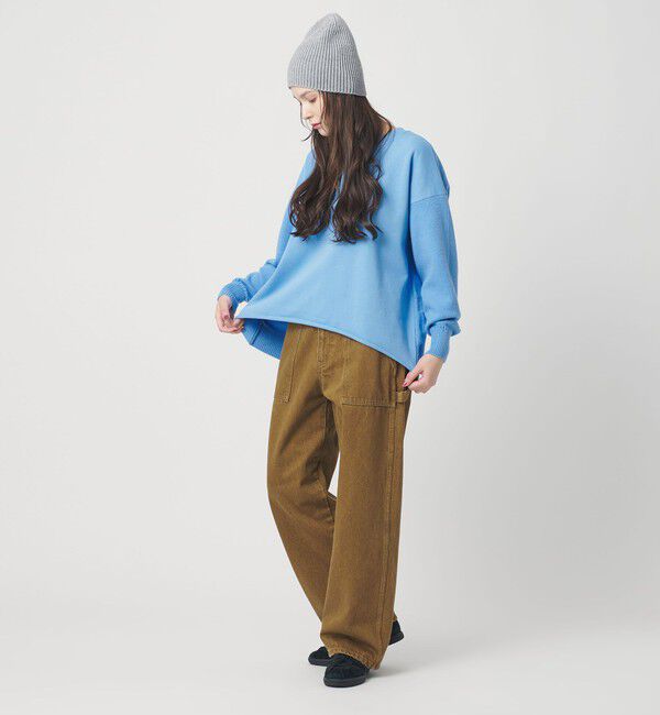 BEAUTY&YOUTH UNITED ARROWS「【WEB限定】スウェット&times;ニット コンビプルオーバー ウォッシャブル」|ニット・セーター|