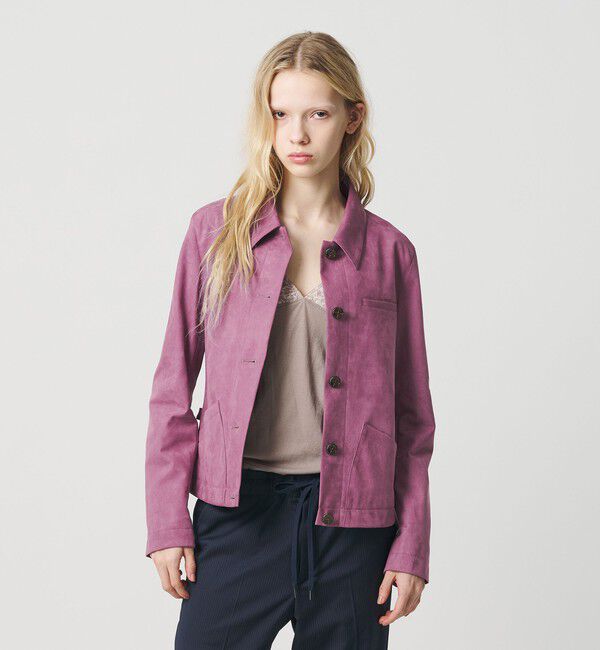ATTISESSION「＜ATTISESSION＞スエードライク 3ポケット ジャケット」|テーラードジャケット|PURPLE