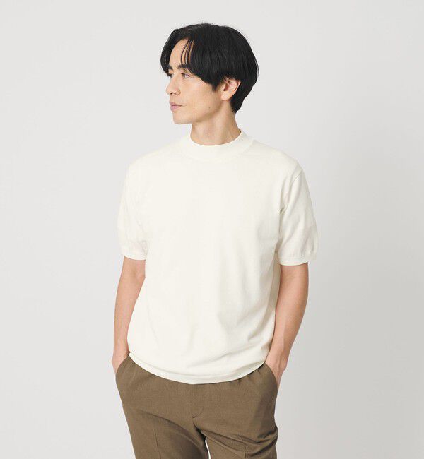 BEAUTY&YOUTH UNITED ARROWS「デオドラント ジャケットネック ニット 抗菌防臭 ウォッシャブル」|ニット・セーター|WHITE
