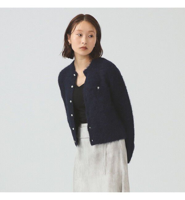 Ray BEAMS 「Gymphlex / シャギーニット カーディガン」|カーディガン|DK.NAVY