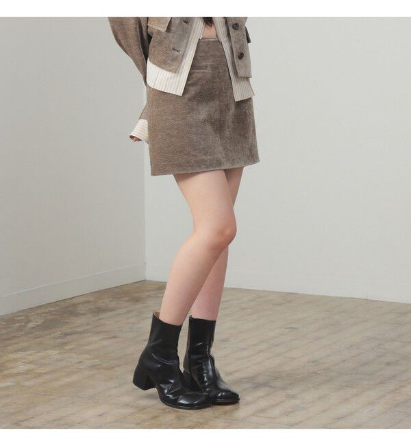 Ray BEAMS 「モール ミニ スカート」|スカート|GREY