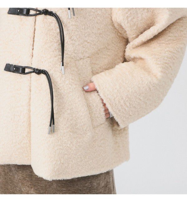 Ray BEAMS 「シャギー トグルボタン ハーフ コート」|ダッフルコート|