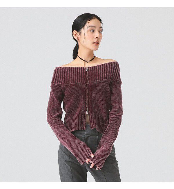 Ray BEAMS 「モールフェード ジップ カーディガン」|ニット・セーター|