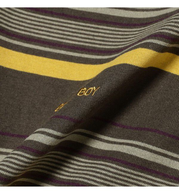 BEAMSBOY「ボーイ エンブロイダリー ボーダー ロングスリーブ Tシャツ」|Tシャツ・カットソー|