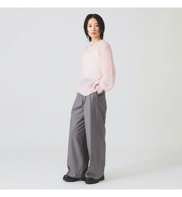 Ray BEAMS 「モヘヤ タッチ シアー クルーネック ニット」|ニット・セーター|