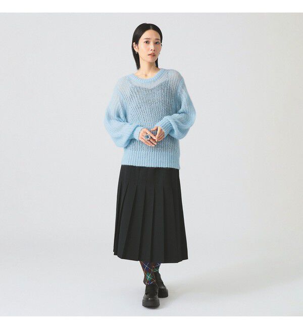 Ray BEAMS 「モヘヤ タッチ シアー クルーネック ニット」|ニット・セーター|