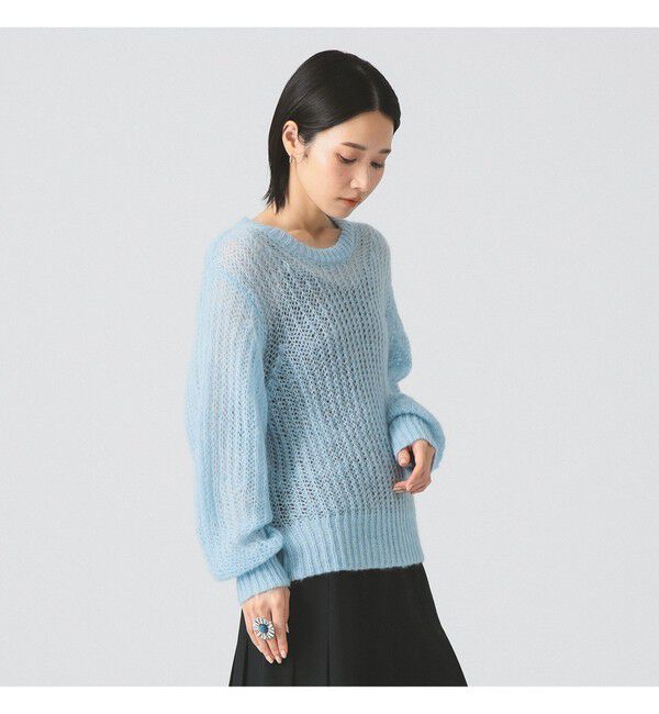Ray BEAMS 「モヘヤ タッチ シアー クルーネック ニット」|ニット・セーター|