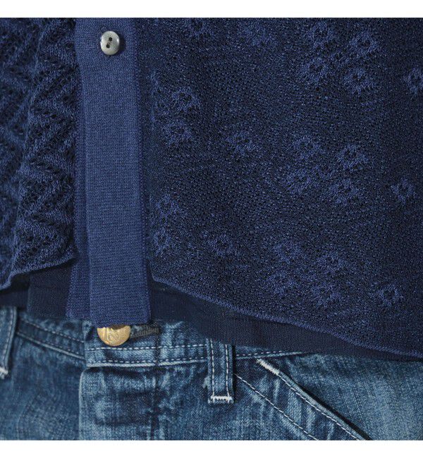 BEAMSBOY「maturely / オープン ワーク レイヤード カーディガン」|ニット・セーター|