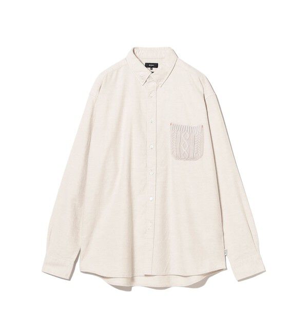 BEAMS「ケーブルニットポケット シャツ」|シャツ・ブラウス|OFF_WHT