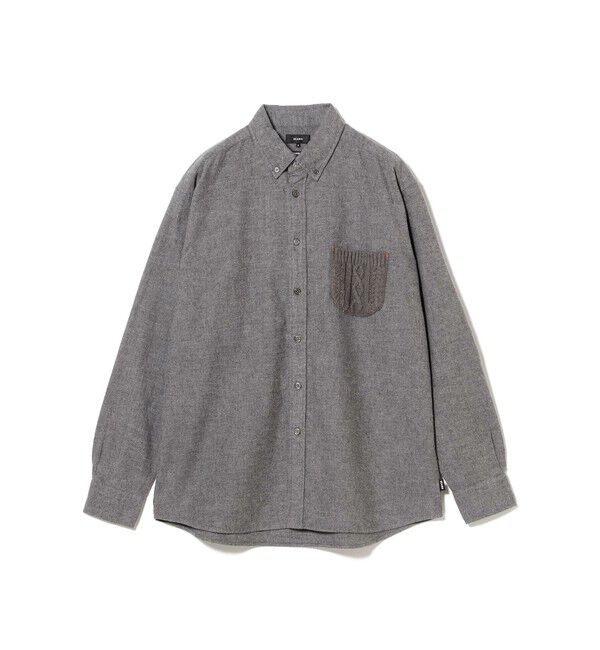 BEAMS「ケーブルニットポケット シャツ」|シャツ・ブラウス|
