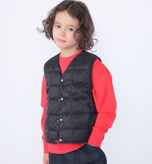 SHIPS KIDS「【WEB限定】TAION:100～150cm / キッズ インナー ダウン ベスト」|ダウンベスト・ベスト|ブラック
