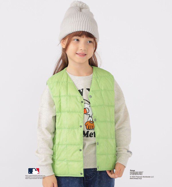 SHIPS KIDS「【WEB限定】TAION:100～150cm / キッズ インナー ダウン ベスト」|ダウンベスト・ベスト|ライム