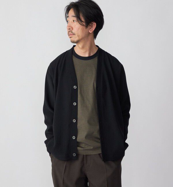 SHIPS「SHIPS: 小松マテーレ ダブルクロス ニット Vネック カーディガン」|カーディガン|