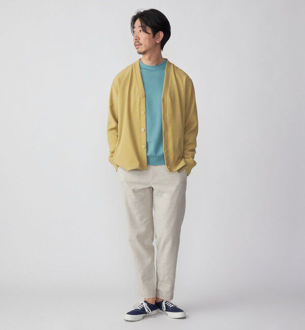 SHIPS「SHIPS: 小松マテーレ ダブルクロス ニット Vネック カーディガン」|カーディガン|