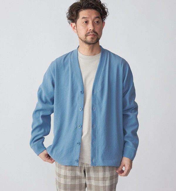 SHIPS「SHIPS: 小松マテーレ ダブルクロス ニット Vネック カーディガン」|カーディガン|