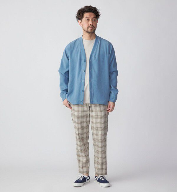 SHIPS「SHIPS: 小松マテーレ ダブルクロス ニット Vネック カーディガン」|カーディガン|