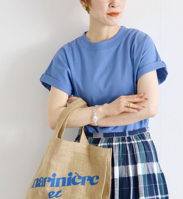 SHIPS any「SHIPS any:〈抗菌防臭/洗濯機可能〉USAコットン フレンチスリーブ TEE」|Tシャツ・カットソー|