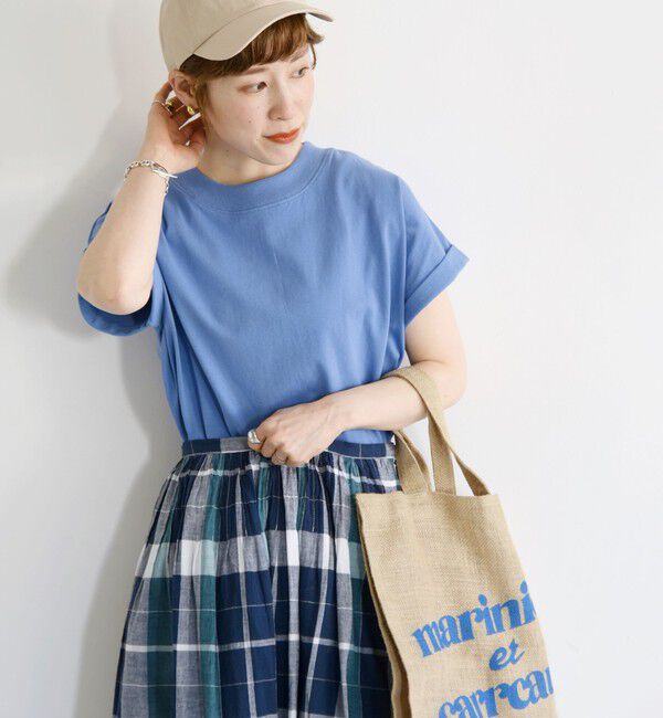 SHIPS any「SHIPS any:〈抗菌防臭/洗濯機可能〉USAコットン フレンチスリーブ TEE」|Tシャツ・カットソー|